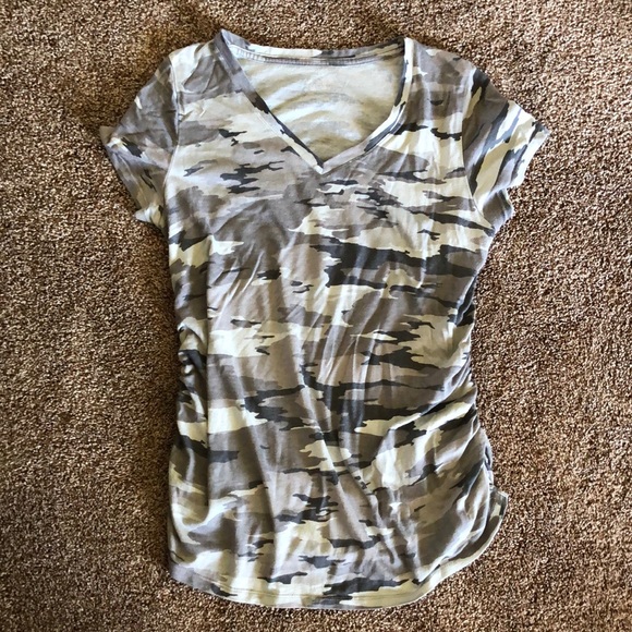 Isabel Maternity by Ingrid & Isabel Tops - Isabel Maternity Camo Short Sleeve Shirt